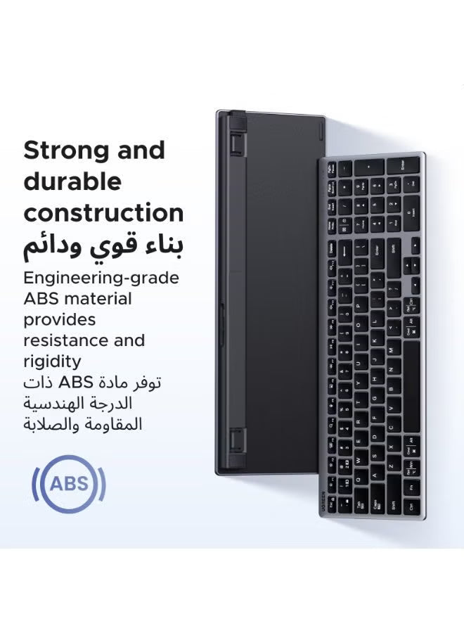 Foldable Bluetooth Keyboard for iOS, Android, Windows, Mac, iPad, iPhone, Tablet & Laptop
